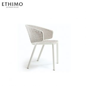 ETHIMO PLUVIA Dining armchair Round rope