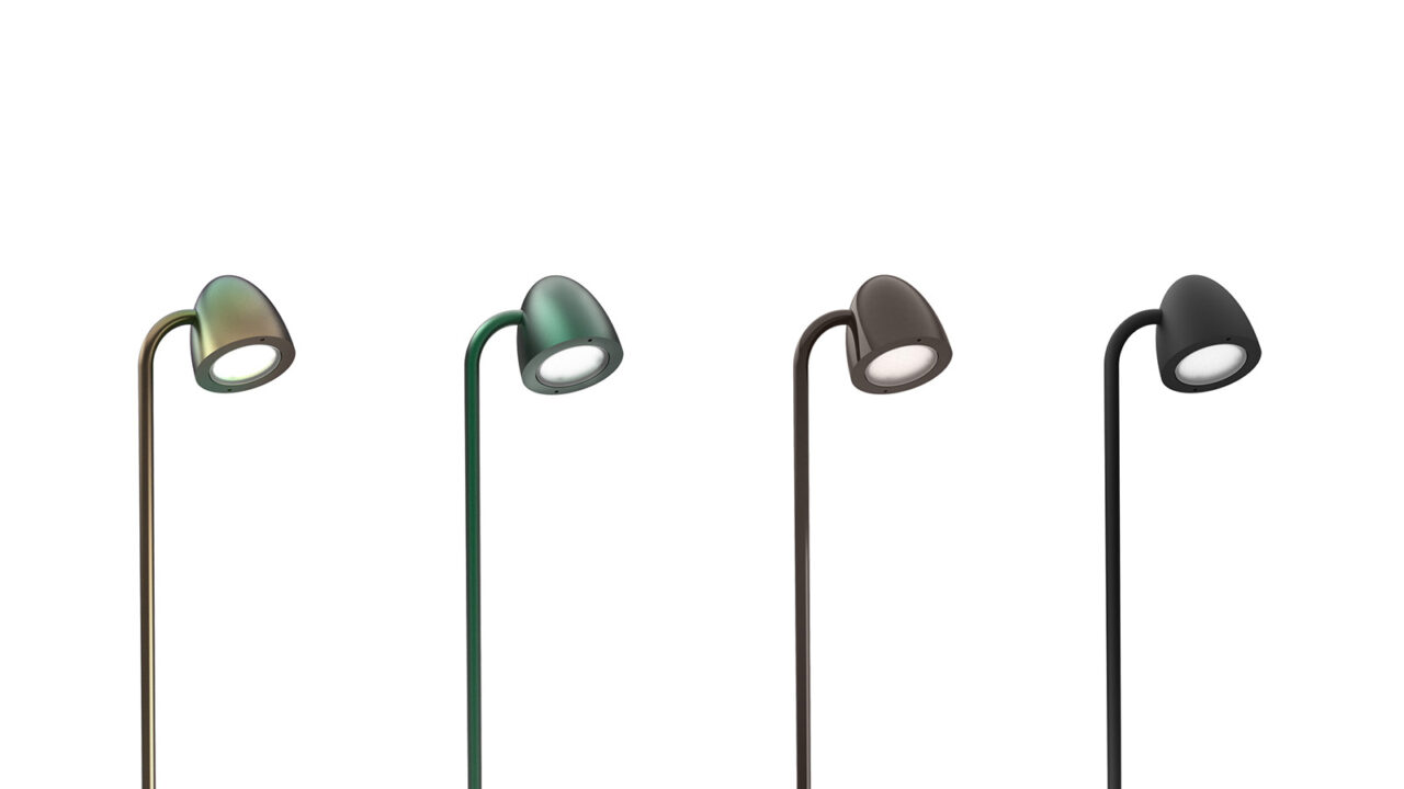 Poppy four finishes - Cetonia Green, Pine Green, Lucent Grove, Ink Black