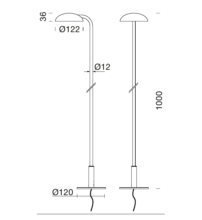 Oliver 1000 technical drawing