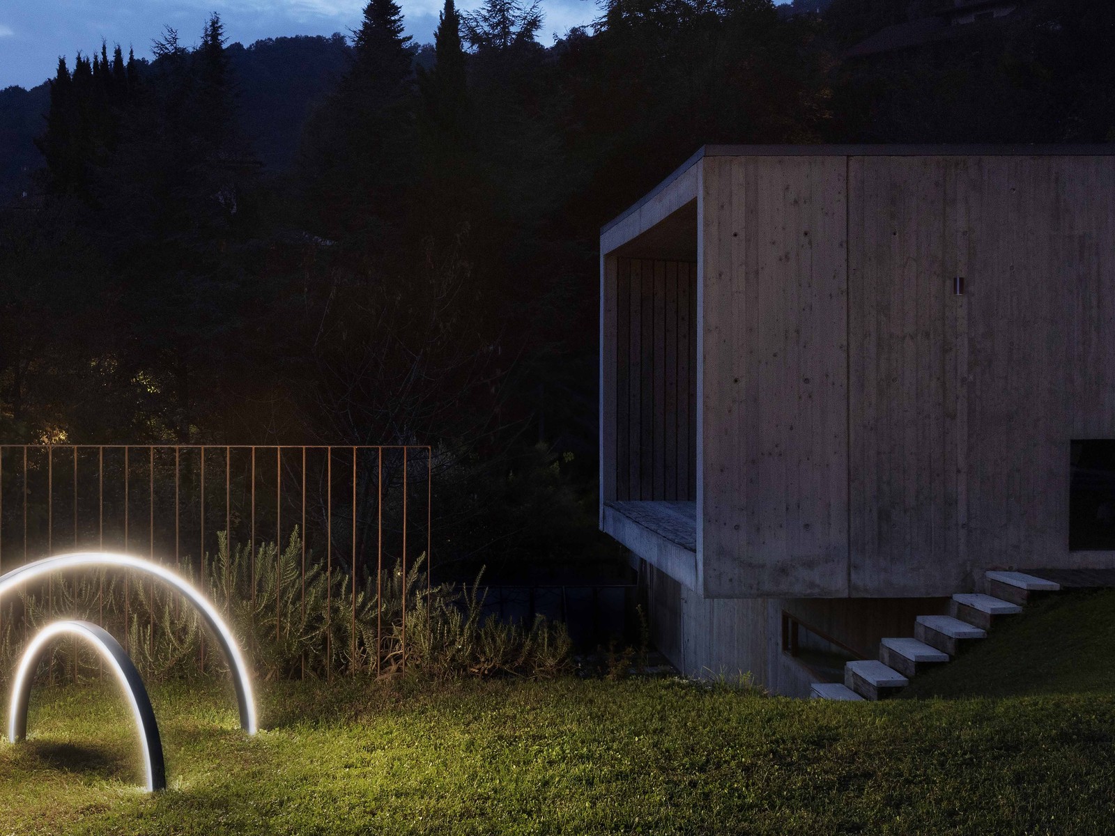 Zirkol Outdoor in a courtyard beside a concrete house